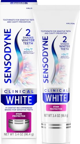 Sensodyne Clinical White Stain Protector Toothpaste, 3.4 oz