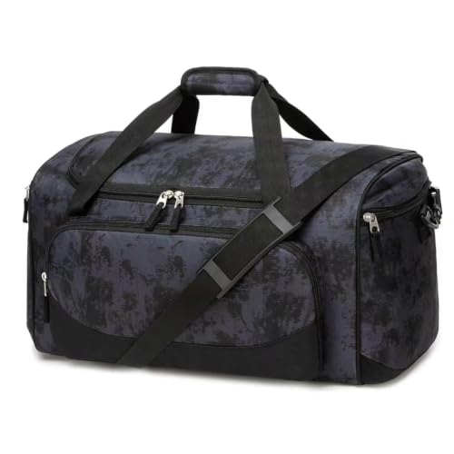 Image of Uarition Gym Bag for Men & Women - 50L Duffle Bag for Travel, Black Tie-Dye