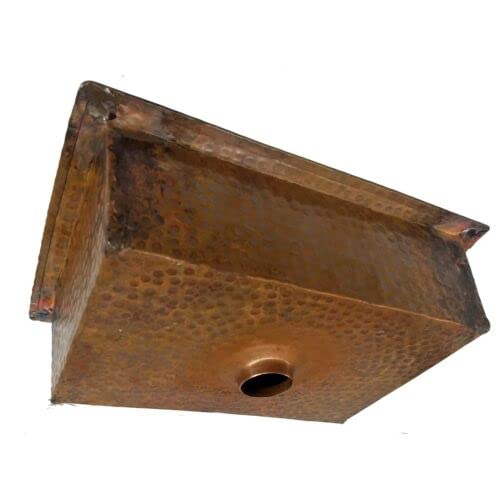 Amna Gardens Rustic Hammered Rectangle Fire Burnt Pure Copper Bath Kitchen Bar Prep Sink || Copper Wash Basin Countertop #TOP2