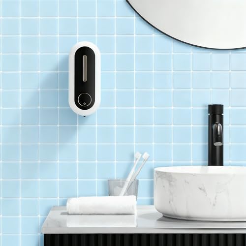 XINZY タイルシール 3D 立体 壁紙シール レンガ調 防水耐熱 剥がせる DIY リメイクシート キッチン 洗面所 壁面 トイレ 家具装飾用 モザイクタイル柄 賃貸 模様替え 簡単取付 (スカイブルー, 25 x 25cm 4枚) [2]