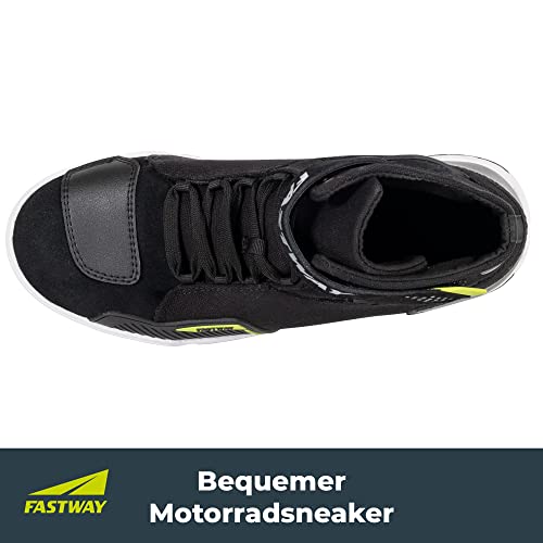FAST WAY City Uni 221 Motorrad Schuhe Herren & Damen, Motorradschuhe mit Zertifizierung, Bequeme Motorradstiefel mit Schalthebel- & Knöchelverstärkung, Motorradschuhe Herren/Damen, Größe 43