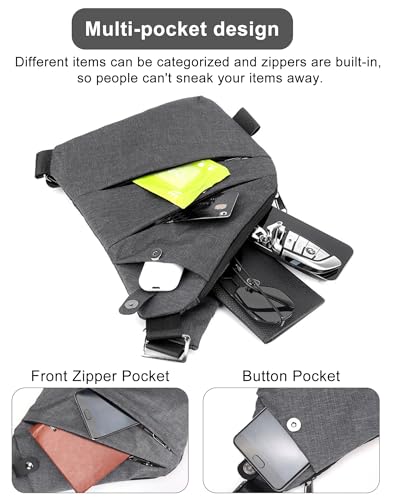 Image of Anti Theft Travel Bag,Slim Sling Bag, Crossbody Purse Bags for Women Men
