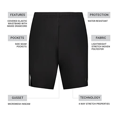 Russell Athletic Men's Standard Legend Stretch Woven Shorts, Black, 3X-Large #TOP4