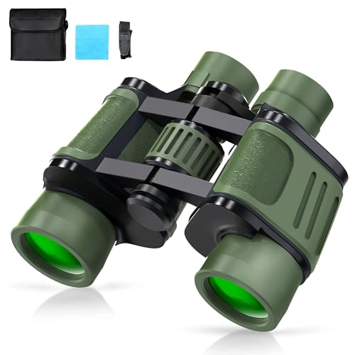 Image of Sounce 8x40 Binoculars for Long Distance | Professional HD Binocular for Adults | BAK4 Porro Prism FMC Optics | Bird Watching Wildlife Trekking Safari | Wide Angle Durbin with Pouch (Green)