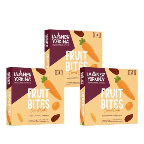 La Newyorkina Barritas Sin Gluten y Sin Azúcar Añadido de Fruta y Frutos Secos Sabor Carrot Cake 9 x 35g