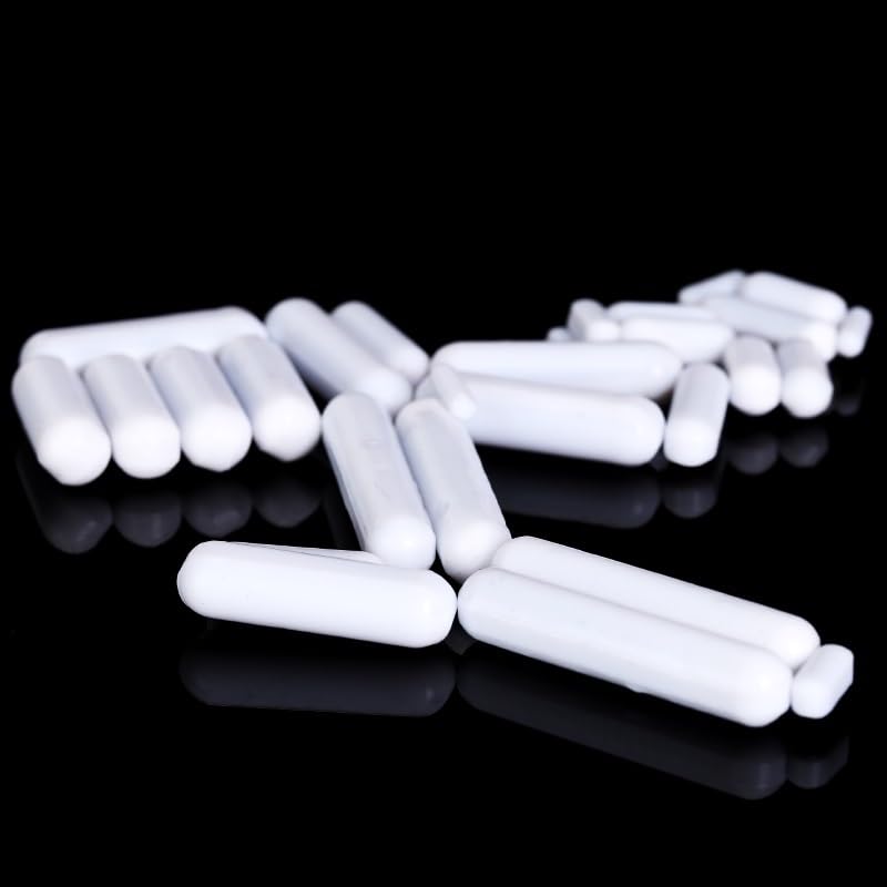 Mieszadło magnetyczne z polietylenu i PTFE – model kształtowy, 10 szt., formowanie zintegrowane, odporne na działanie chemikaliów(C300(D7xL30mm))