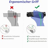 REETEE Fahrrad-Lenkergriffe, Gummi, rutschfest, ergonomisch, Lenkergriffe, Fahrradlenkergriffe mit Doppelverriegelung, 22 mm Lenker für Mountainbike/Fahrrad – Ansicht 3