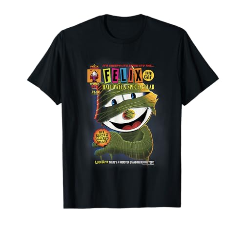 Felix The Cat Spectacular Halloween Comic Book Style Camiseta
