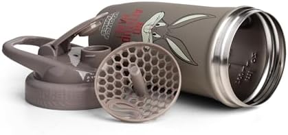 Smartshake Reforce Stainless Steel Protein Shaker Bottle - Non Insulated Unisex Gym Bottle | Metal Shaker Bottles - 900 ml | 30 oz - Leakproof Screw-On Lid - DEHP & BPA Free (Bugs Bunny) — 사진 2