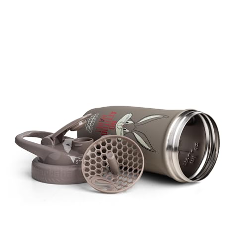 Smartshake Reforce Stainless Steel Protein Shaker Bottle - Non Insulated Unisex Gym Bottle | Metal Shaker Bottles - 900 ml | 30 oz - Leakproof Screw-On Lid - DEHP & BPA Free (Bugs Bunny) by Smartshake - Used condition - Image 2