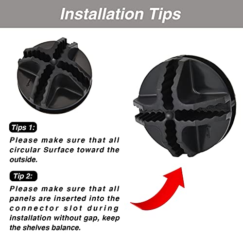 Cube Connectors Plastic Storage Cube Connectors Wire Cube Connectors Organizer Abs Connectors For Modular Closet Storage Organizer And Wire Shelf (Black,48 Pieces) #TOP3