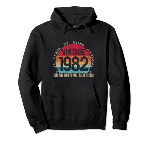 38ème anniversaire rétro édition limitée 1982 anniversaire quarantaine Sweat à Capuche
