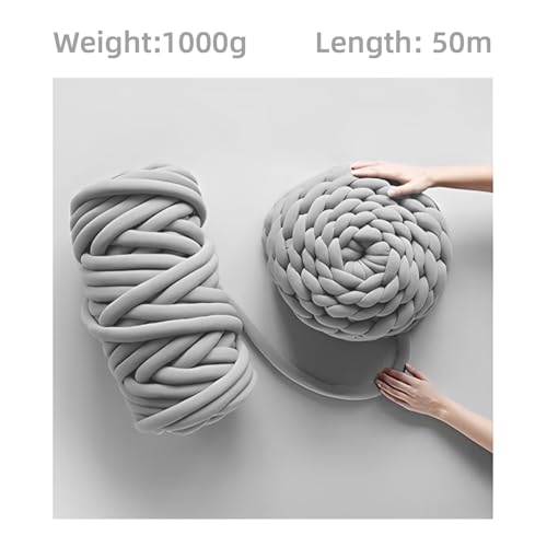 Fegat Armstricken XXL Wolle Grau 500g – Bild 2