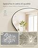 SONGMICS Specchio a Figura Intera, 160 x 50 cm, Specchio da Terra ad Arco con Supporto, Cornice in Lega di Alluminio, Vetro Temperato, Camera da Letto Soggiorno, Nero Inchiostro LFM051BD01 #2