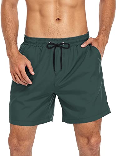 Komorebi Mens Swim Trunks with Compression Liner 7 Inch Inseam Boxer Brief Liner3