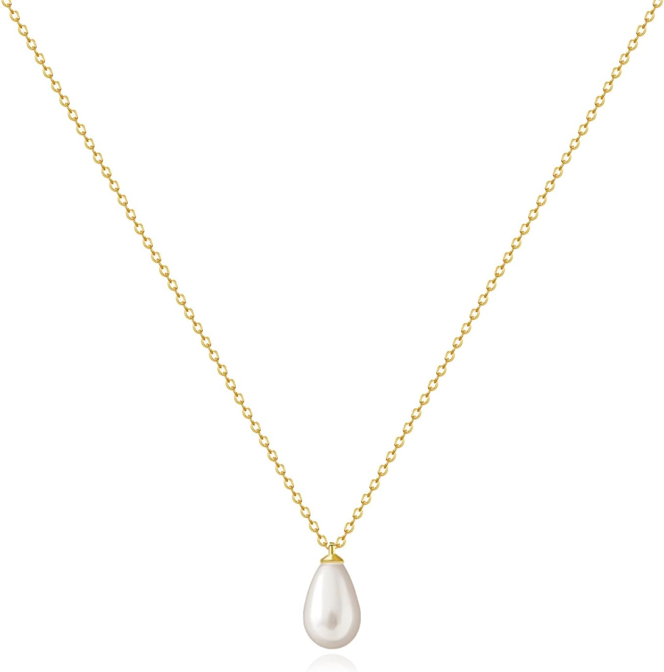 Gold Pearl Necklace for Women, Dainty 14K Gold/Silve Plated Layered Pearl Choker Pearl Earrings Pearl Bracelets Wedding Trendy Gold Jewelry Set for Women Gifts