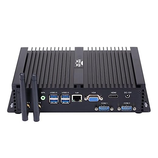Partaker 11th Gen Windows 10 Industrial PC, Fanless Mini Desktop Computer with Intel Core Quad Core CPU i7 1165G7, 32GB RAM, 512GB SSD, 1xNICs, 4xUSB 3.0, 2xCOM RS232, HDMI,VGA,Wi-Fi