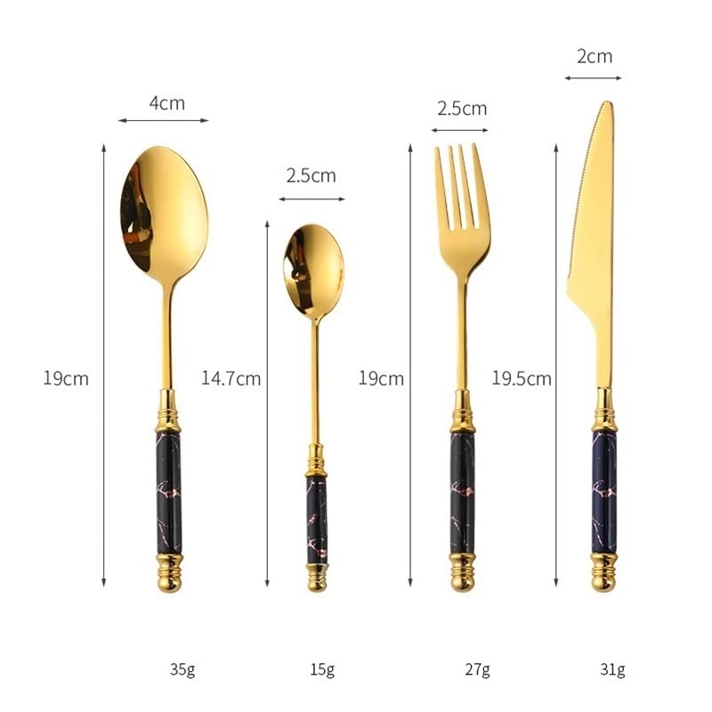 Ensemble de couverts en argenterie, ensemble vaisselle 24 pièces, acier inoxydable avec support rangement, couteau, fourchette, cuillère, luxe, rose