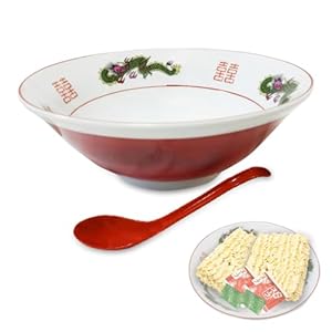 MMmall ラーメン丼 ラーメンどんぶり The 中華そば の器 底に沈まないロングレンゲ付き 1400ml(腰張, 大盛..." 