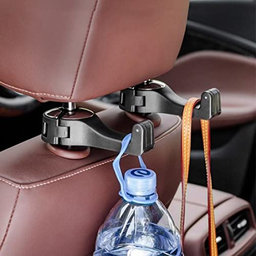Cnyejqjc 2 In 1 Car Seat Hook, Headrest Hidden Hanger With Phone Holder Universal 360° Rotation For Backpack, Mobile Phone, Wallet #TOP27