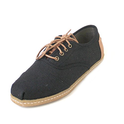TOMS Mens Cordones Casual Sneakers, Black, 10.5