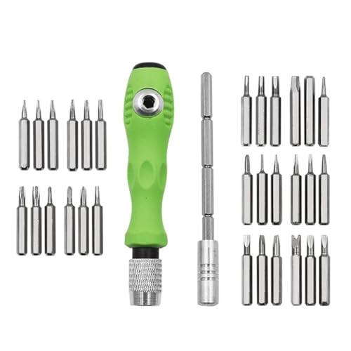 32-in-1 Screwdriver Bit Set, Chrome Vanadium Steel Non-Slip Handle for Torx Ratchet Driver, Repair Kit for Phone Laptop Camera Glasses Watch