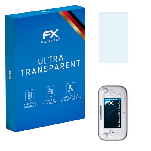 atFoliX Folia ochronna na ekran kompatybilny z Nintendo Wii U GamePad Folia ochronna, ultralekki FX folia ekranowa (3X)