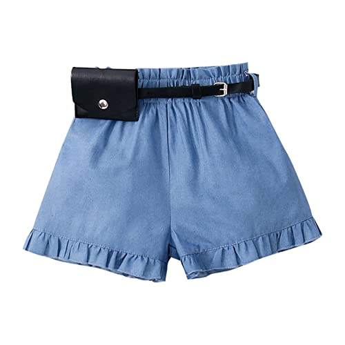 YHEGHT Pacote de shorts para meninas, infantil, infantil, bebê, meninas, estilo verão, casual, short