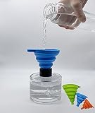 Silicone Collapsible Funnel Set of 3,Small and Large,Kitchen Gadgets Foldable Funnel Portable kitche