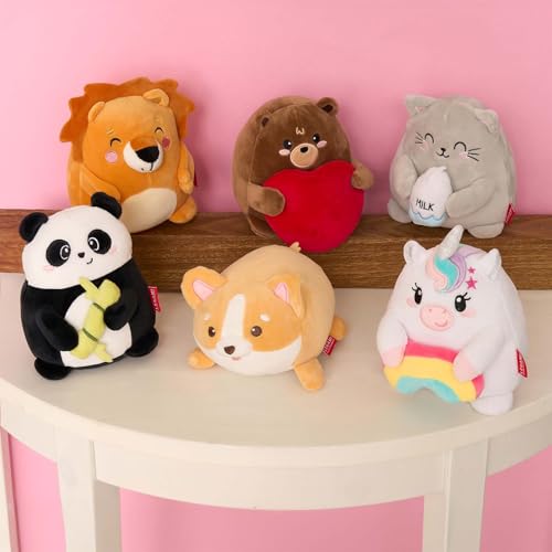 Legami - Super Soft Plush Plüsch, Corgi Thema, Mini Größe, mit personalisierbarer ID Karte, Steht alleine, 14x15x12 cm, Orange