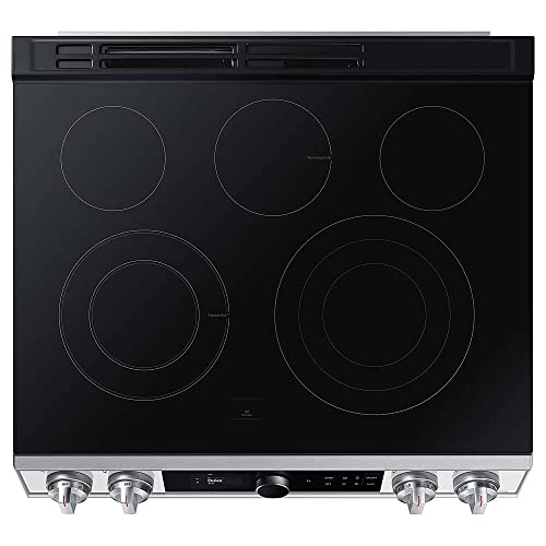 SAMSUNG NE63BB871112AA Bespoke Smart Slide-in Electric Range 6.3 cu. ft. with Smart Dial & Air Fry in White Glass - Thumbnail 5