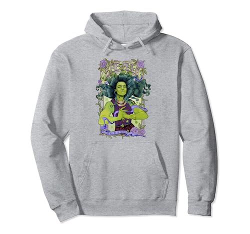 Image of Marvel She-Hulk Vintage Floral Design Pullover Hoodie