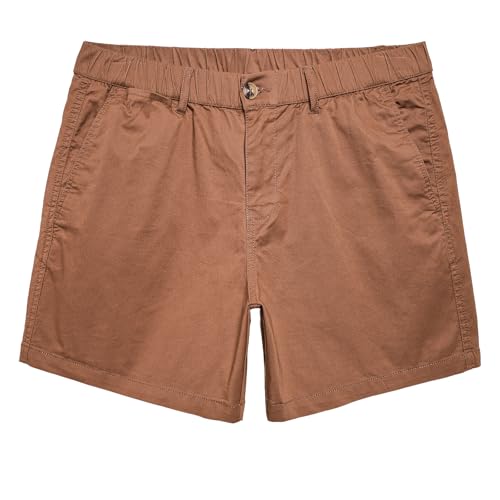 maamgic Men's Classic Fit 5" Cotton Casual Khaki Shorts with Multi-Pocket