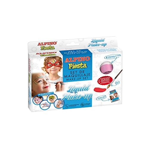 Alpino Set de Maquillaje Líquido | Pintacaras Infantil Hipoalergénico | Pinturas para la Cara para Niños | Pintura Facial para Disfraces | Fiestas, Carnaval o Halloween