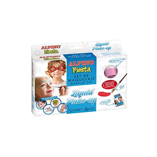 Alpino Set de Maquillaje Líquido | Pintacaras Infantil Hipoalergénico | Pinturas para la Cara para Niños | Pintura Facial para Disfraces | Fiestas, Carnaval o Halloween