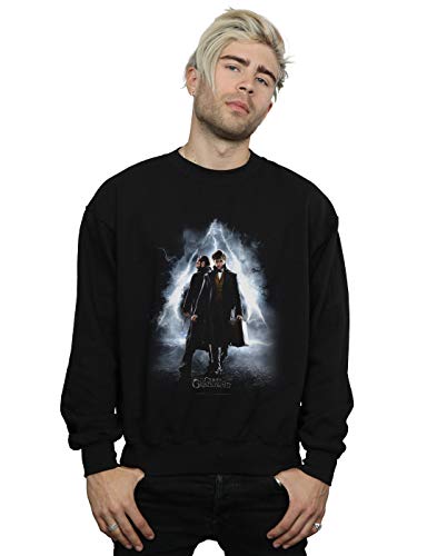 Absolute Cult Fantastic Beasts Men's Newt And Dumbledore Poster Sweatshirt Black XXXXX-Large