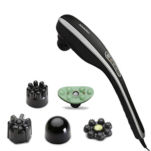 AGARO MARVEL Electric Handheld Full Body Hammer Massager with 5 Massage Heads, 5 Mode & 6 Speed Settings for Muscle Relief & Relaxation, Back, Leg & Foot