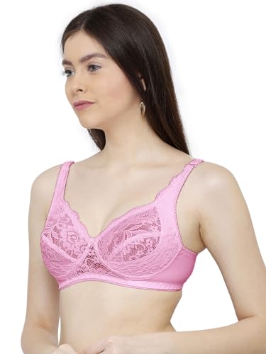 Image of SHERRY Women's Comfortable Wirefree Encircled Fancy Laced Cups Nonpadded Bra