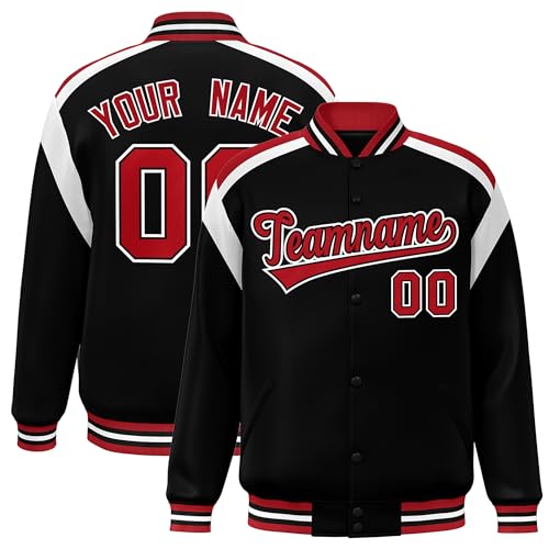 Custom Varsity Baseball Jacket Personalized Add Team Logo Texts Stitched Name Number for Men Women Youth