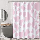 ZTTXL Cow Print Shower Curtain (72" x 72"), Pink Cow Print Shower Curtain, Polyester Fabric Print Sh