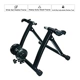 SPACE SAVER --- Das faltbare Design macht es einfach, diesen magnetischen Fahrradtrainer zu verstauen, ohne viel Platz zu beanspruchen, wenn er nicht verwendet wird. Er kann an jede enge Stelle in Ihrem Raum geschoben werden. Der zusammenklappbare Ständer macht den Transport zum Kinderspiel.