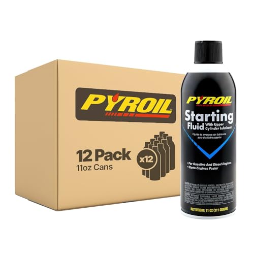 Pyroil Regular Starting Fluid with Upper Cylinder Lubricant, for Gasoline & Diesel Engines, Combustion Ready at -40° F, 11 Oz