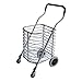 LICHUAN Carrello Portaspesa Carrello della Spesa con Ruote girevoli, Pieghevole e Pieghevole Utility Cart Carrello del supermercato, Il Cibo Carrello Spesa Carrello per la Spesa (Color : Metallic)