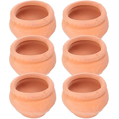 BESPORTBLE Mini Terracotta Pot Small Mini Clay Pots 6Pcs Ceramic Terracotta Pot Pottery Planter Terra Cotta Flower Pot Succulent Nursery Pots for Window Boxes Cactus Plants Crafts