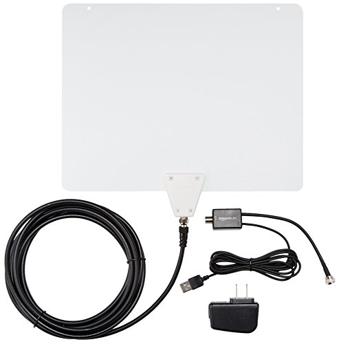 Amazon Basics Ultra Thin Indoor TV Antenna - 50 Mile Range