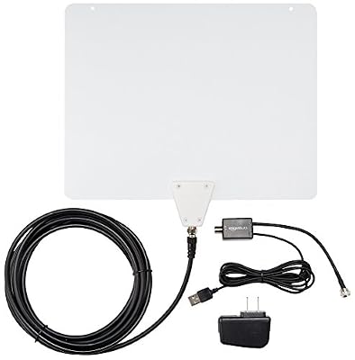 Amazon Basics Ultra Thin Indoor TV Antenna - 50 Mile Range