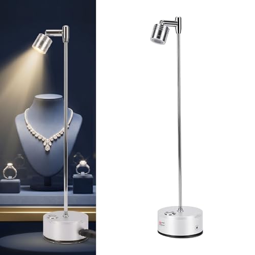 Foco de exhibición de joyería con luz regulable de tres tonos 7