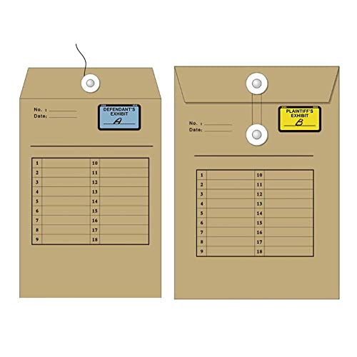 Wootile 20190814 Legal Yellow Plaintiff'S Exhibit Blue Defendant'S Exhibit Stickers 1.65 X 1 Inches thumb #4