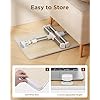 SAIJI Laptop Bed Tray Table, Adjustable Home Office Standing Desk Portable Lightweight Foldable Lap Desk for Sofa Couch Floor Working Studying Reading Writing Eating,Fit Up to 17 Laptop(Large,Teak)