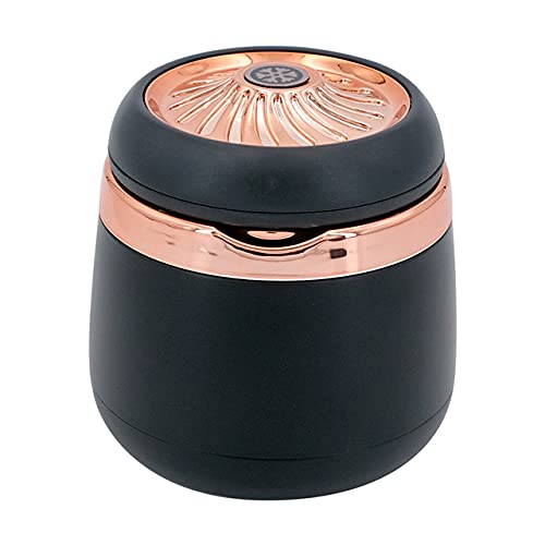 WDWDW Ashtray Ceramic Mini Car With Cover Lighting Multi-Functional Led Auto Supplies